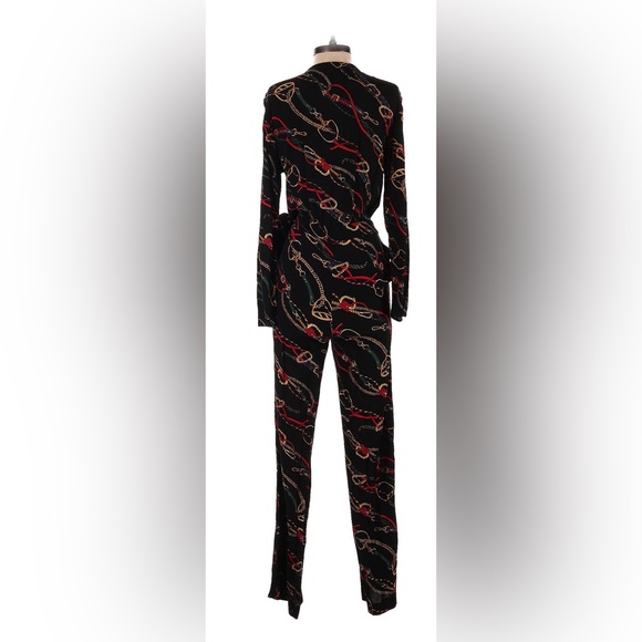& OTHER STORIES. Paris Atelier. Equestrian Print Wrap Jumpsuit - Picture 3 of 10